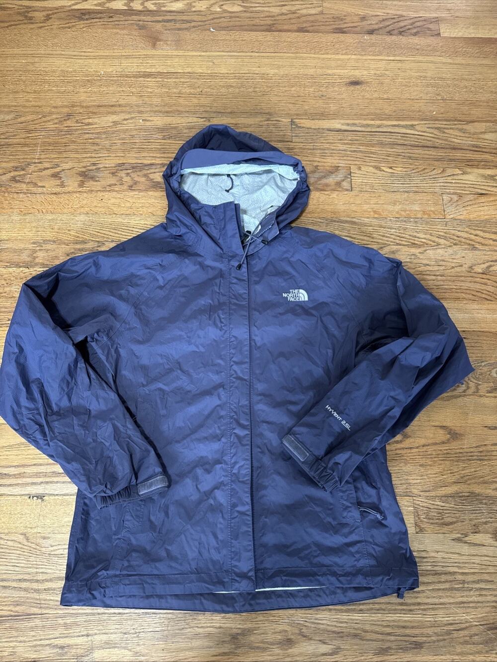 The North Face Women’s HyVent 2.5L Hooded Rain Jacket Purple Size Medium Light